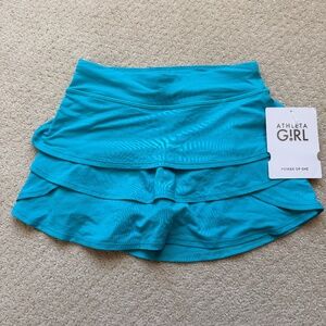 Brand New Athleta Girl Swing Skort - size 6 - turquoise
